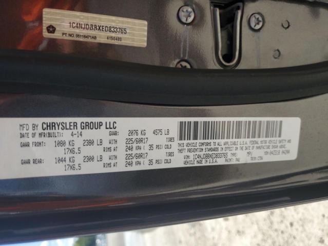 1C4NJDBBXED833765 - 2014 JEEP COMPASS SPORT 灰色 照片 13