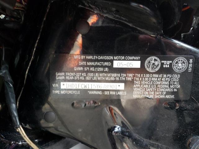 1HD1FCW115Y678901 - 2005 HARLEY-DAVIDSON FLHTCUI 勃艮第红 照片 10