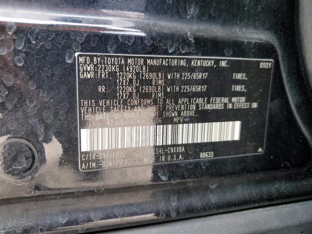 4T3L6RFV7MU029306 - 2021 TOYOTA RAV4 LE Noir photo 13