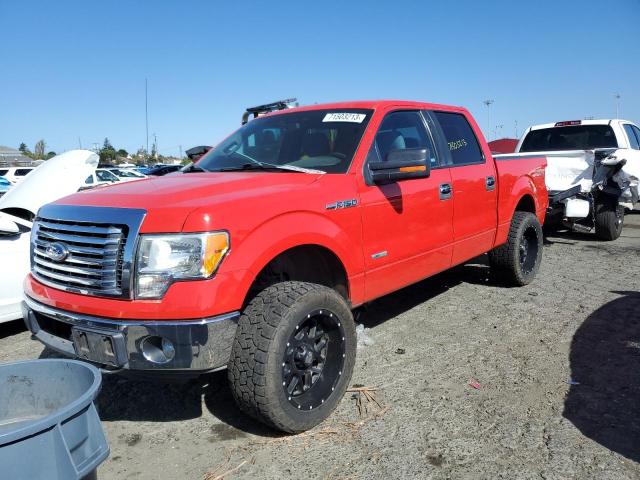 1FTFW1ET1BFC65978 - 2011 FORD F150 SUPERCREW RED photo 1