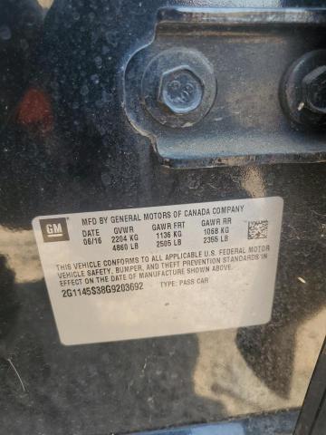 2G1145S38G9203692 - 2016 CHEVROLET IMPALA LTZ BLACK photo 12