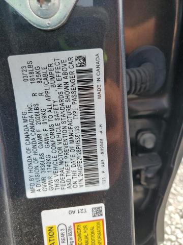 2HGFE2F28PH535133 - 2023 HONDA CIVIC LX CHARCOAL photo 12