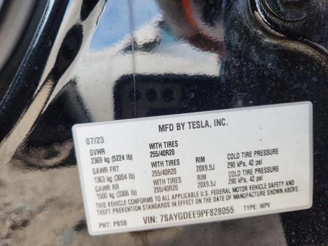 7SAYGDEE9PF828055 - 2023 TESLA MODEL Y Սև լուսանկար 12