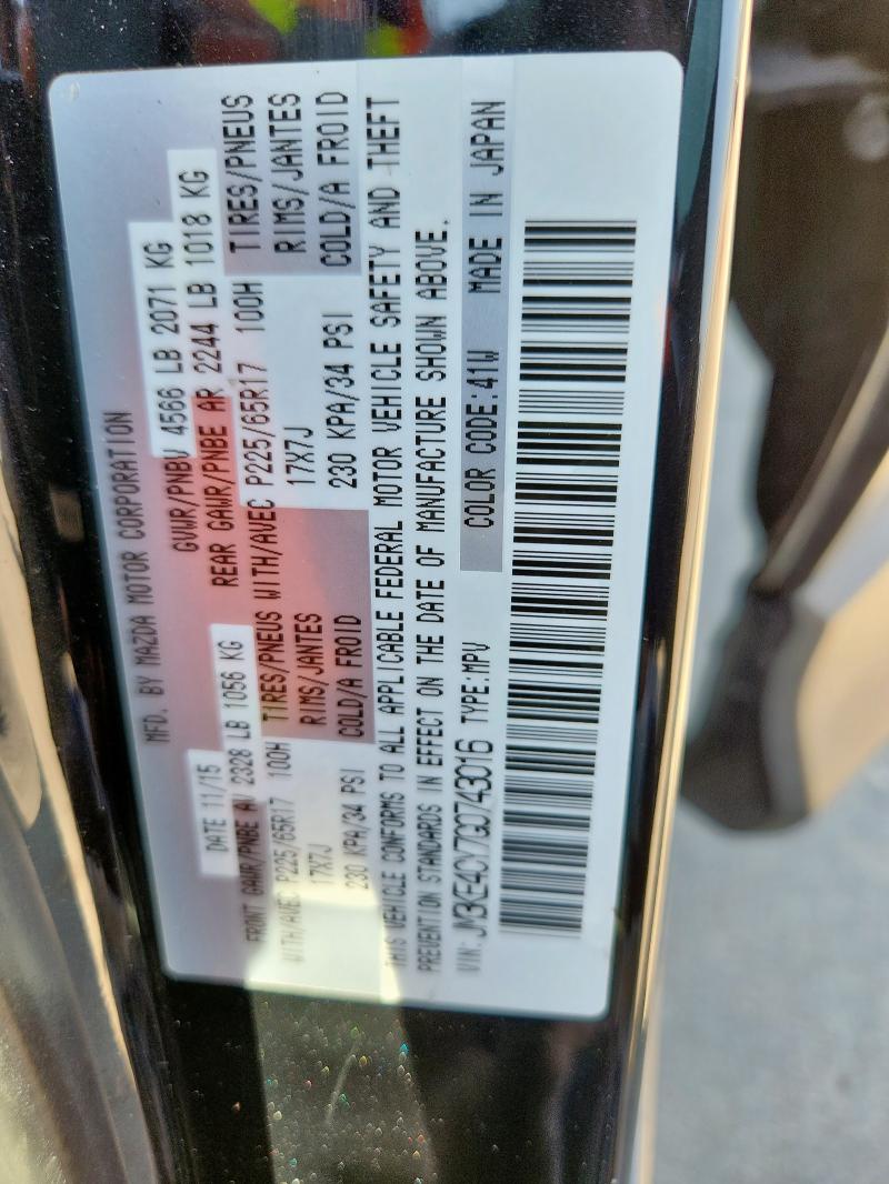 JM3KE4CY7G0743016 - 2016 MAZDA CX-5 TOURING BLACK photo 13