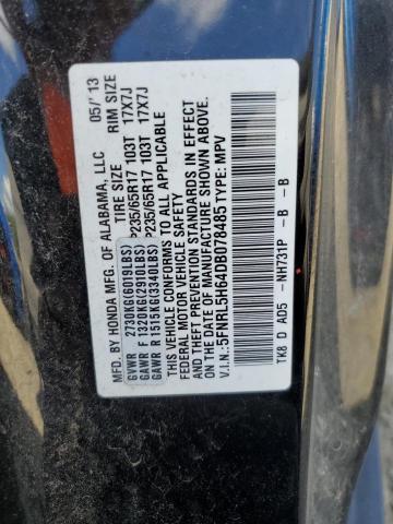 5FNRL5H64DB078485 - 2013 HONDA ODYSSEY EXL 黑色 照片 13