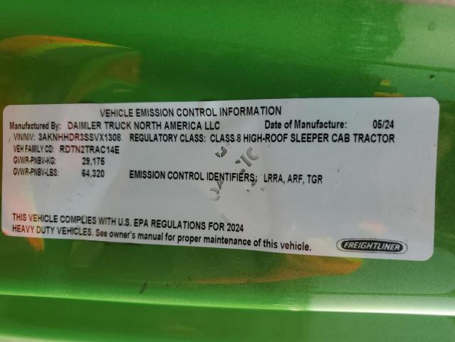 3AKNHHDR3SSVX1308 - 2025 FREIGHTLINER CASCADIA 1 Grün Foto 10