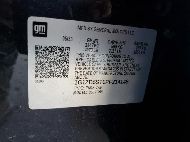 1G1ZD5ST0PF214146 - 2023 CHEVROLET MALIBU LT Графитовый фото 13