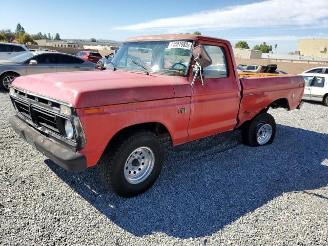 F10BRC04733 - 1976 FORD F100 PICKU RED photo 1