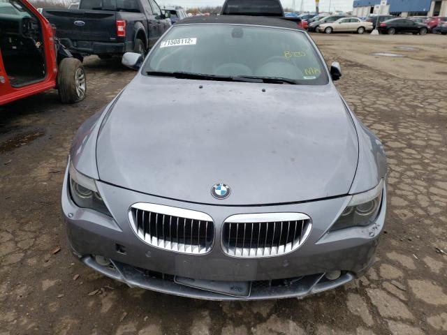 WBAEK734X5B328297 - 2005 BMW 645 CI AUTOMATIC GRAY photo 5