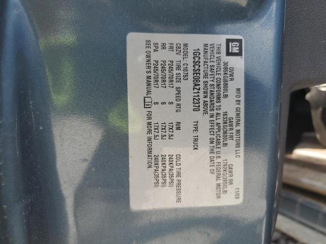 1GCSCSE08AZ112370 - 2010 CHEVROLET SILVERADO C1500 LT ტურკოუსი ფოტო 12