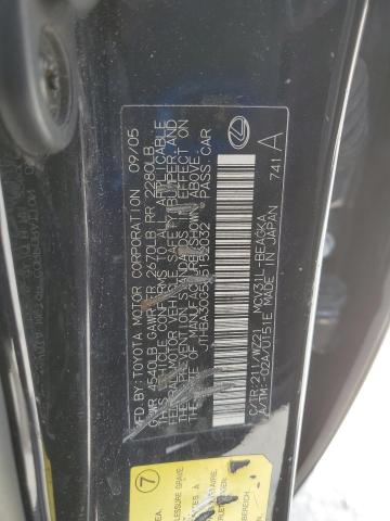 JTHBA30G565152032 - 2006 LEXUS ES 330 შავი ფოტო 12