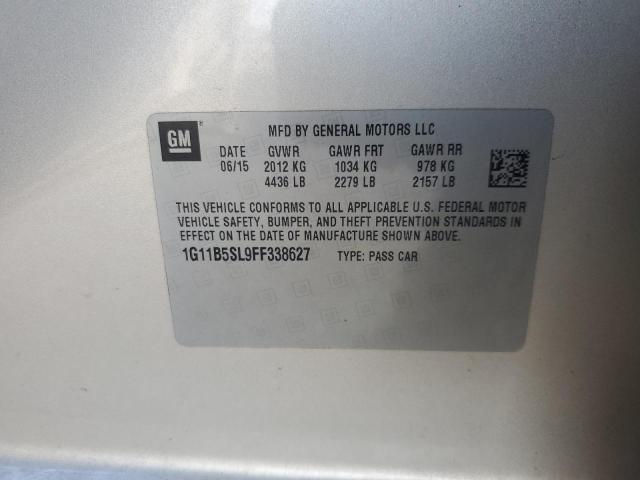 1G11B5SL9FF338627 - 2015 CHEVROLET MALIBU LS CREAM photo 12