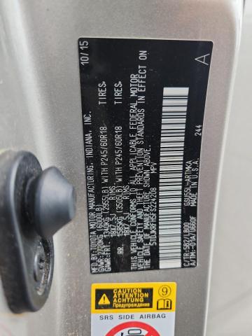 5TDJKRFH5FS224208 - 2015 TOYOTA HIGHLANDER XLE GOLD photo 14