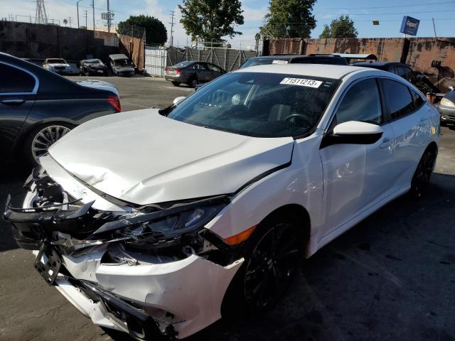 19XFC2F82KE211866 - 2019 HONDA CIVIC SPORT WHITE photo 1