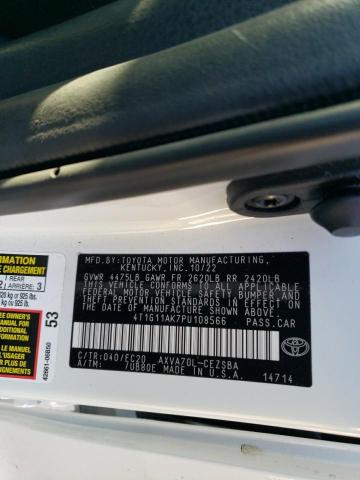 4T1G11AK7PU108566 - 2023 TOYOTA CAMRY SE NIGHT SHADE WHITE photo 12