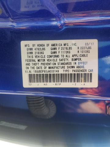 19UUB3F60JA000148 - 2018 ACURA TLX TECH+A 蓝色 照片 12