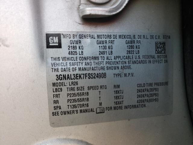 3GNAL3EK7FS524908 - 2015 CHEVROLET CAPTIVA LT Silber Foto 13