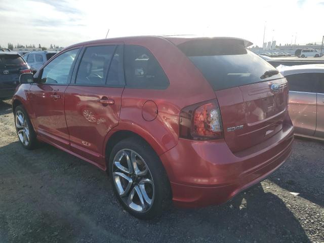 2FMDK3AKXBBB15084 - 2011 FORD EDGE SPORT RED photo 2