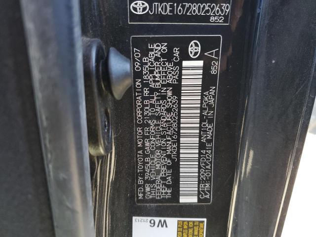 JTKDE167280252639 - 2008 TOYOTA SCION TC Qara foto 12