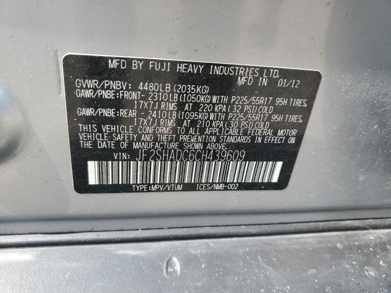 JF2SHADC6CH439609 - 2012 SUBARU FORESTER 2.5X PREMIUM 银色 照片 13