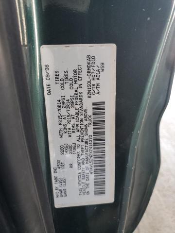 4TAVL52N2XZ414370 - 1999 TOYOTA TACOMA XTRACAB GREEN photo 12