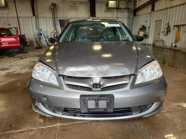 1HGES163X5L022392 - 2005 HONDA CIVIC DX VP GRAY photo 5