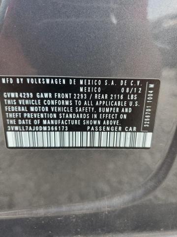3VWLL7AJ0DM366173 - 2013 VOLKSWAGEN JETTA TDI Boz foto 12