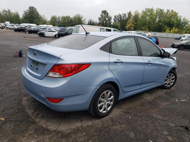 KMHCT4AE3EU732821 - 2014 HYUNDAI ACCENT GLS BLUE photo 3