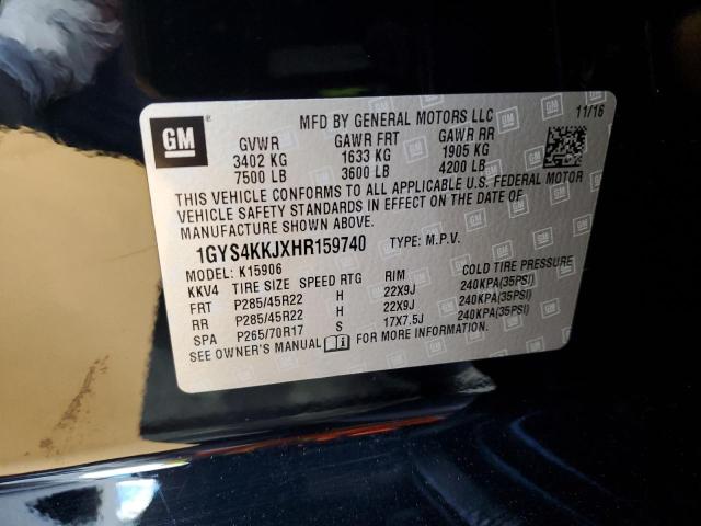 1GYS4KKJXHR159740 - 2017 CADILLAC ESCALADE ESV PLATINUM შავი ფოტო 14