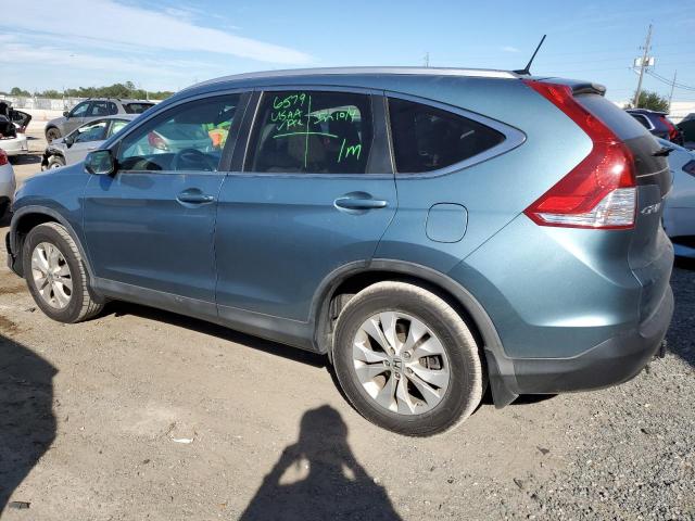 5J6RM3H72DL042165 - 2013 HONDA CR-V EXL TEAL photo 2