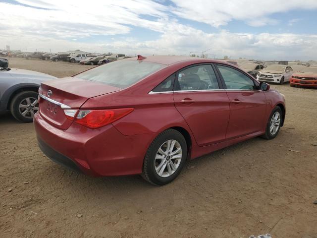 5NPEB4AC7EH848063 - 2014 HYUNDAI SONATA GLS RED photo 3