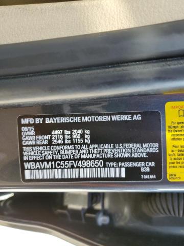 WBAVM1C55FV498650 - 2015 BMW X1 SDRIVE28I GRAY photo 13