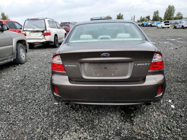 4S3BL616597216811 - 2009 SUBARU LEGACY 2.5I BROWN photo 6