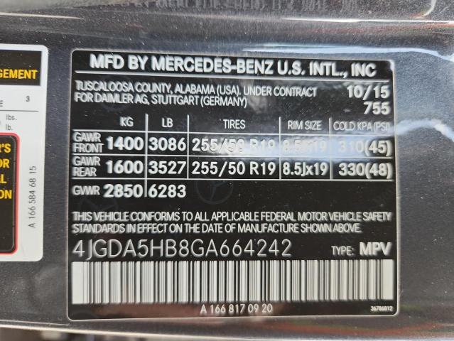 4JGDA5HB8GA664242 - 2016 MERCEDES-BENZ GLE 350 4MATIC GRAY photo 14