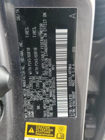 5TDJKRFHXES056435 - 2014 TOYOTA HIGHLANDER XLE GRAY photo 12