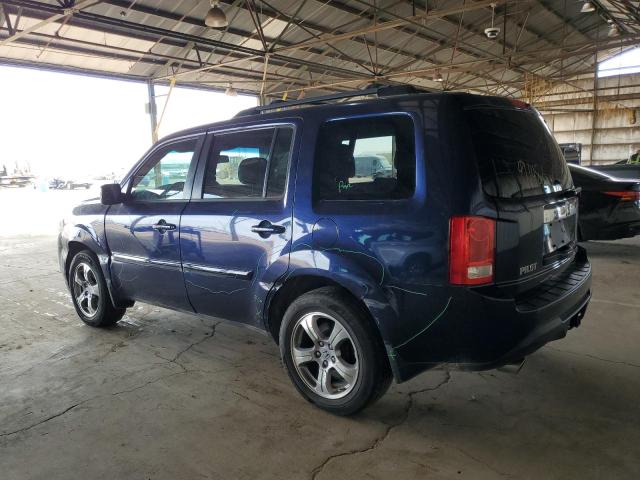 5FNYF3H58DB005246 - 2013 HONDA PILOT EXL ლურჯი ფოტო 2