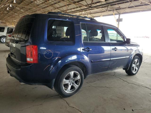 5FNYF3H58DB005246 - 2013 HONDA PILOT EXL ლურჯი ფოტო 3