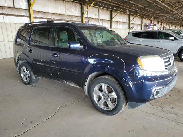 5FNYF3H58DB005246 - 2013 HONDA PILOT EXL ლურჯი ფოტო 4