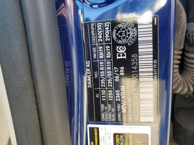 WDC0G4KB1JV014358 - 2018 MERCEDES-BENZ GLC 300 4MATIC BLUE photo 13