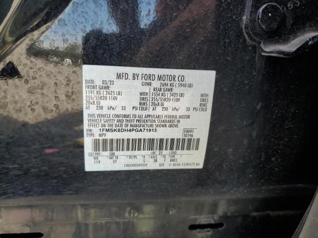 1FMSK8DH4PGA71913 - 2023 FORD EXPLORER XLT 黑色 照片 14