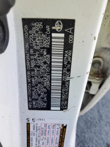 JTDBR32E170114558 - 2007 TOYOTA COROLLA CE WHITE photo 12