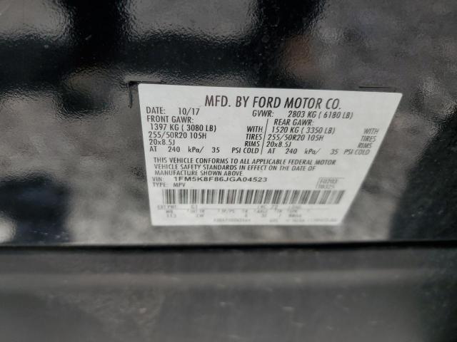 1FM5K8F86JGA04523 - 2018 FORD EXPLORER LIMITED 黑色 照片 14