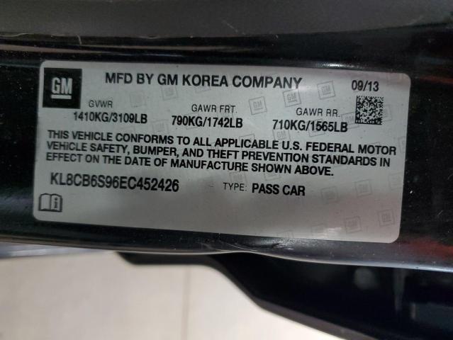 KL8CB6S96EC452426 - 2014 CHEVROLET SPARK LS BLACK photo 12