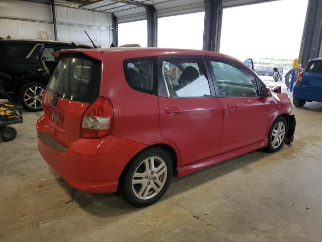 JHMGD38687S042037 - 2007 HONDA FIT S RED photo 3