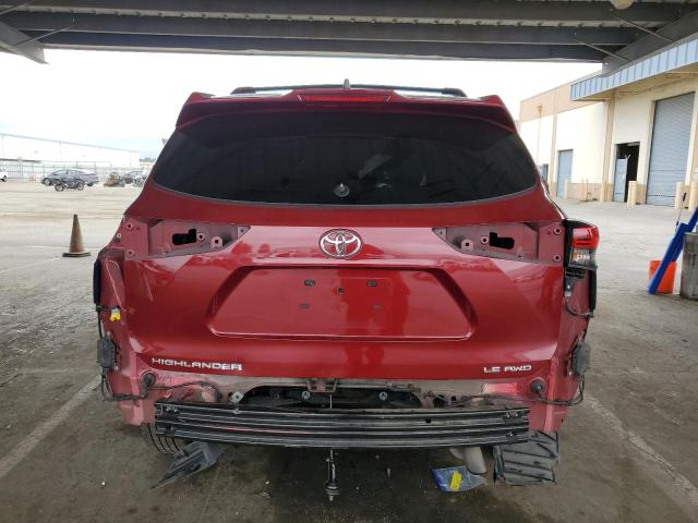 5TDBZRBH9NS573280 - 2022 TOYOTA HIGHLANDER L 勃艮第红 照片 6