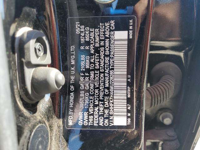 SHHFK7H44MU228285 - 2021 HONDA CIVIC SPORT BLACK photo 13