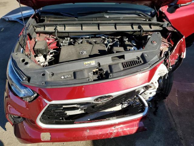 5TDHZRBHXMS107723 - 2021 TOYOTA HIGHLANDER XLE BURGUNDY photo 12