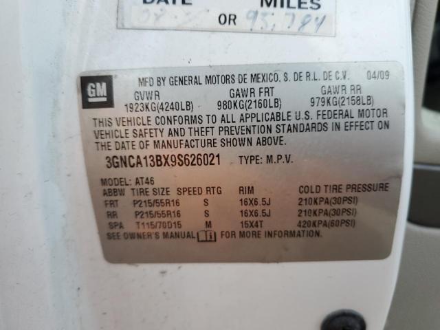 3GNCA13BX9S626021 - 2009 CHEVROLET HHR LS 白色 照片 12