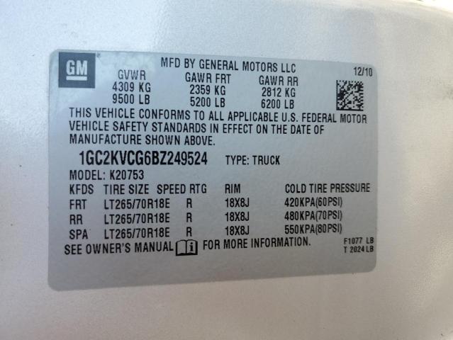 1GC2KVCG6BZ249524 - 2011 CHEVROLET SILVERADO K2500 HEAVY DUTY SILVER photo 12