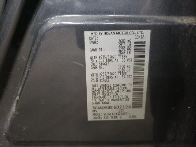 5N1AR2MM1DC607124 - 2013 NISSAN PATHFINDER S BLUE photo 13